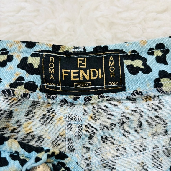 Fendi Tessuto Leopard Cheetah Print Pants size EU 45 US 31 - Picture 4 of 16